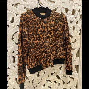 Leopard bomber jacket
